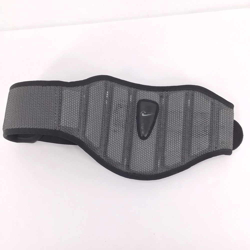 Nike Structured Gray Black Weight Lifting Belt Size Large